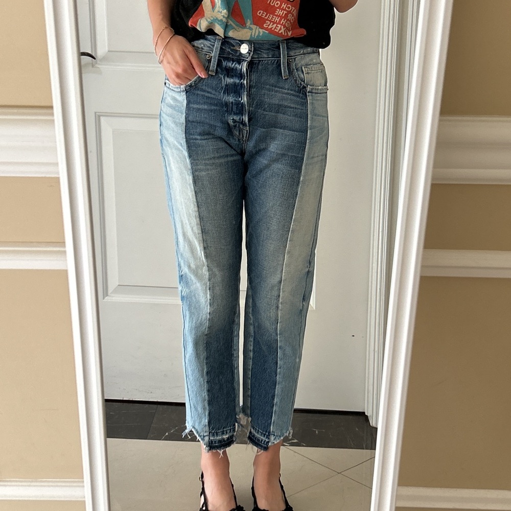 Frame Denim Nouveau Le Mix Colorblock Jeans